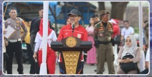 Bupati Lampung Utara Resmi Buka Lomba Gerak Jalan Pelajar SMP dan SMA