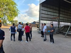 Kapolres Tubaba Tinjau Pabrik Sagu PT. Mentari Prima Jaya Abadi Meledak