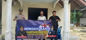Polsek Gunung Agung, Laksanakan Pengamanan Ibadah Gereja Minggu Kasih Gereja GKMI Tiyuh Tunas Jaya