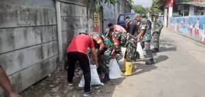 Koramil 410-01/Panjang Gelar Karya Bakti dan Gotong Royong