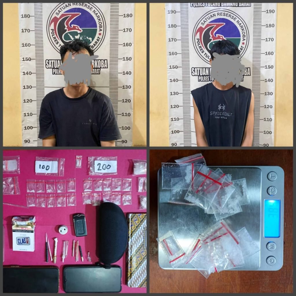 Satresnarkoba Polres Tubaba Amankan Dua Orang Laki-Laki Diduga Lakukan Tindak Pidana Penyalahgunaan Narkoba